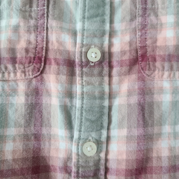Janie And Jack Plaid Tartan Flannel Shirt - Picture 4 of 6